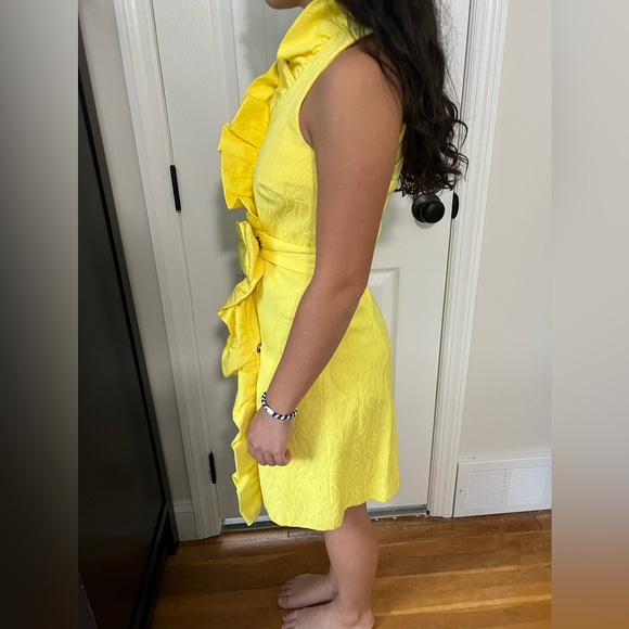 Vintage Original Milly - Neiman Marcus Textured snap wrap bow dress SIZE 0 - Picture 4 of 10